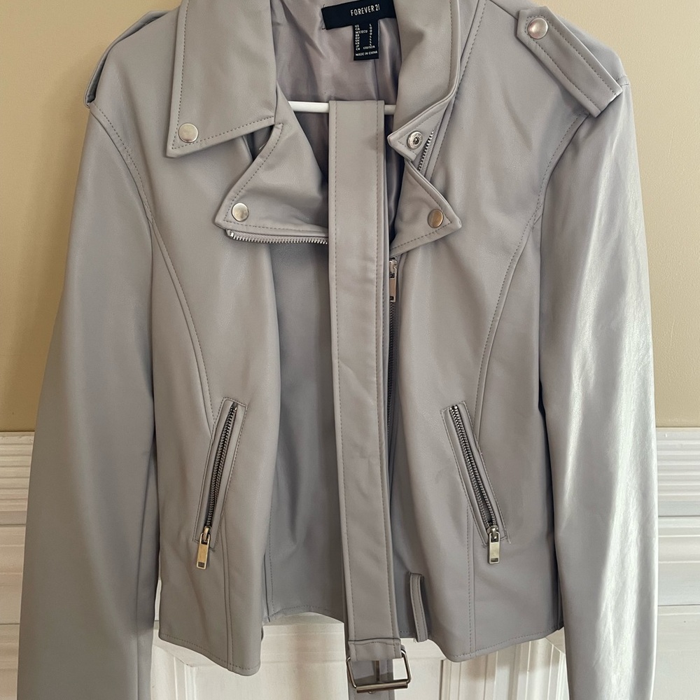 Forever 21 Gray Moto Jacket